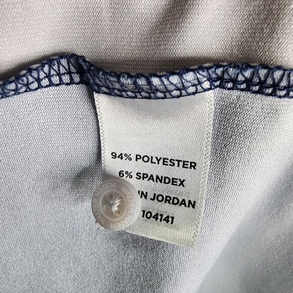 Mens Walter Hogan Polo Shirt Blue Green White Geometric Print Short Sleeve L - Picture 4 of 8